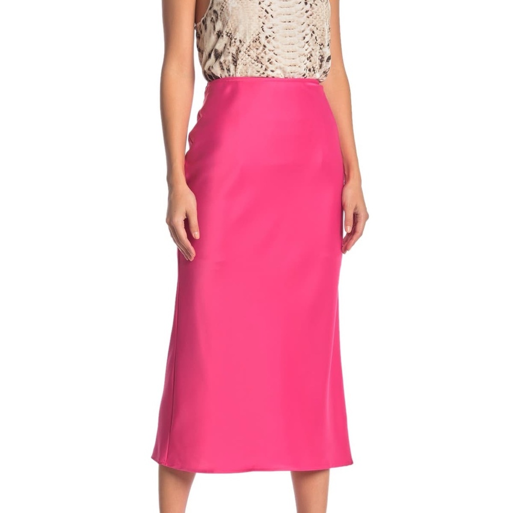 H&M Hot Pink Satin skirt